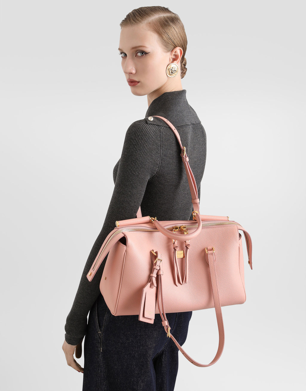 Vittoria Medium Handbag in Calfskin Leather